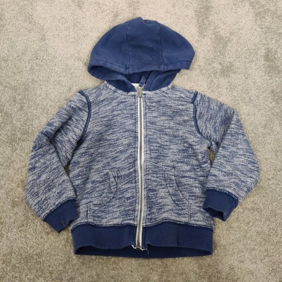 Carter's Boy's Zipped Hoodie Sweatshirt in Blue Size 3T 100% Cotton - Picture 4 of 5